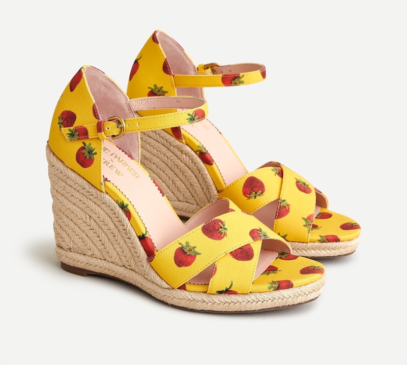 Edie Parker x J. Crew Jute Wedge Sandals $158