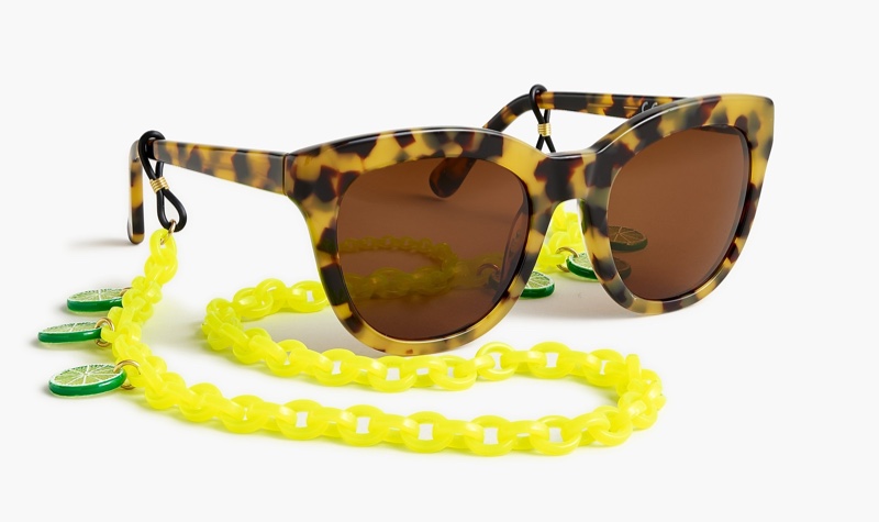 Edie Parker x J. Crew Sunglasses Chain with Lime Slices $45