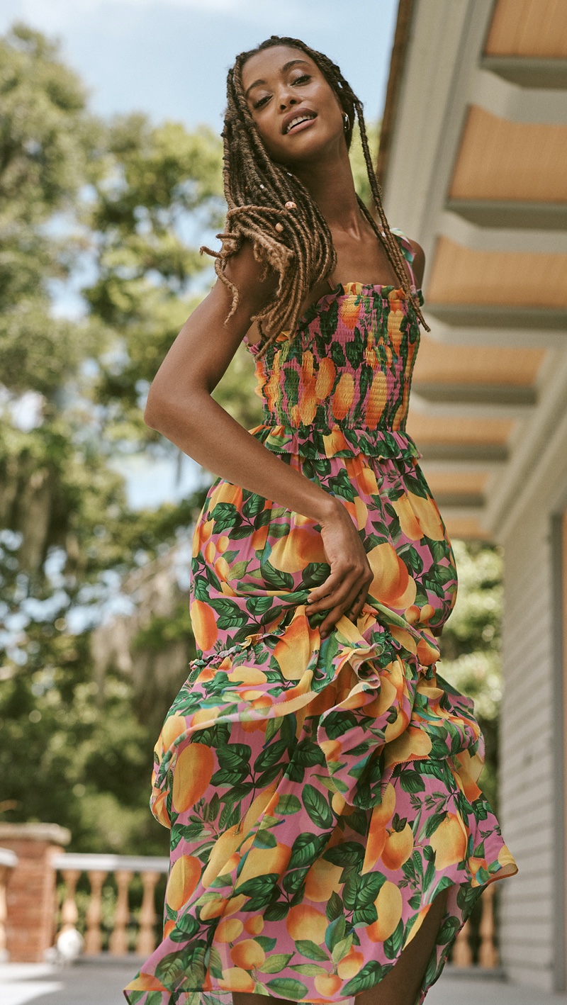 FARM Rio Orange Sunset Maxi Dress $250