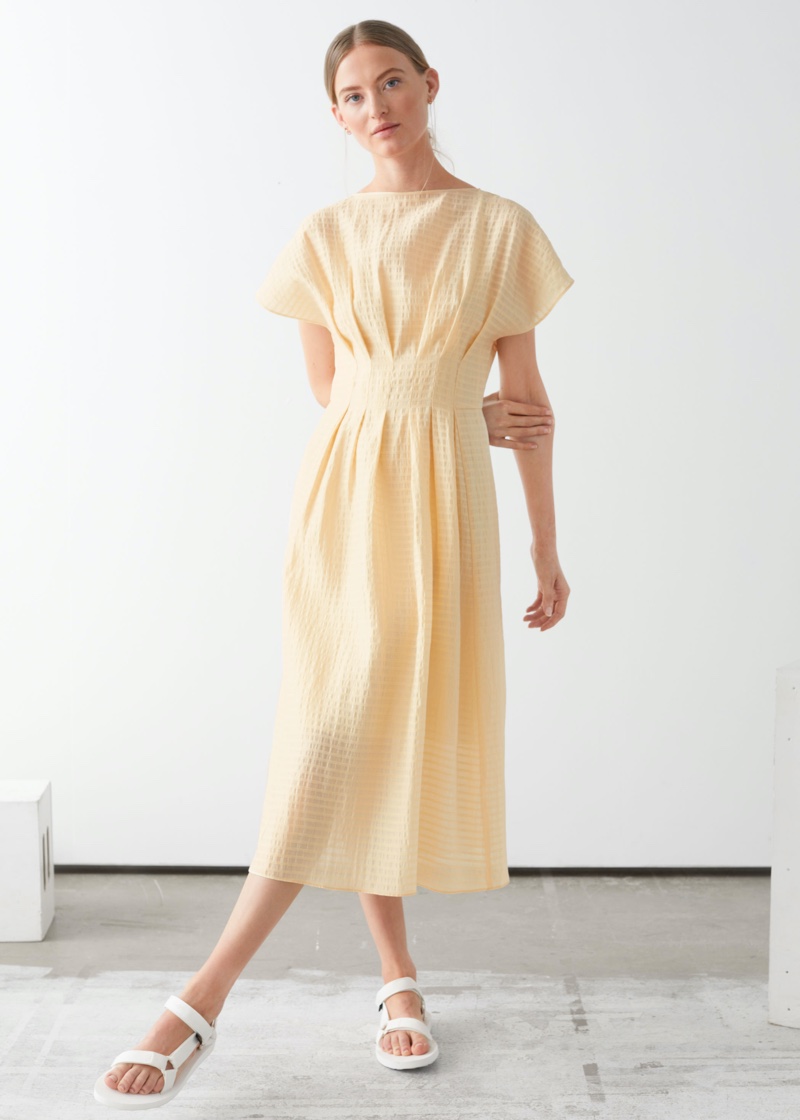 & Other Stories Gathered Waistline Midi Dress $99