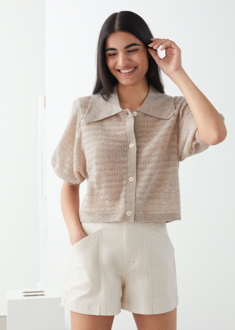 & Other Stories Knitted Alpaca Blend Cardigan $89