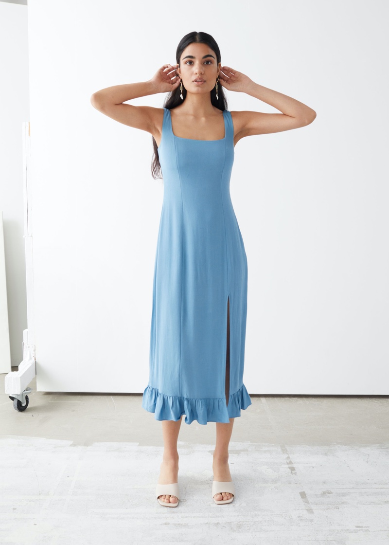 & Other Stories Ruffle Hem Midi Dress $119