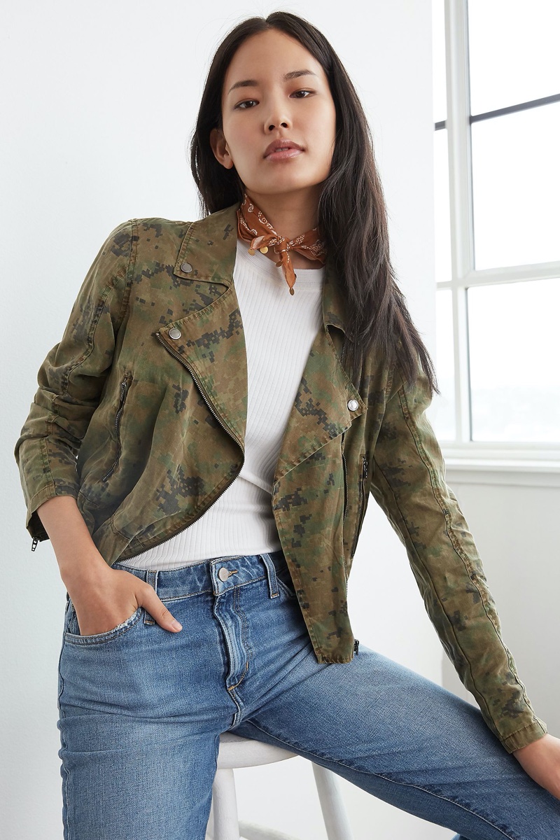 BLANKNYC Treva Floral Moto Jacket $128