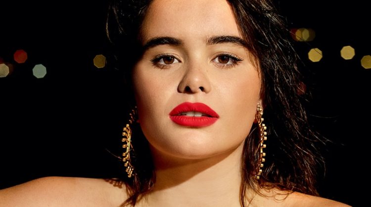 Actress Barbie Ferreira wears Schiaparelli earrings with Miaou corset.