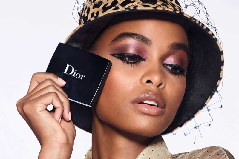 Blesnya Minher stars in Dior Diorshow fall 2020 makeup campaign.