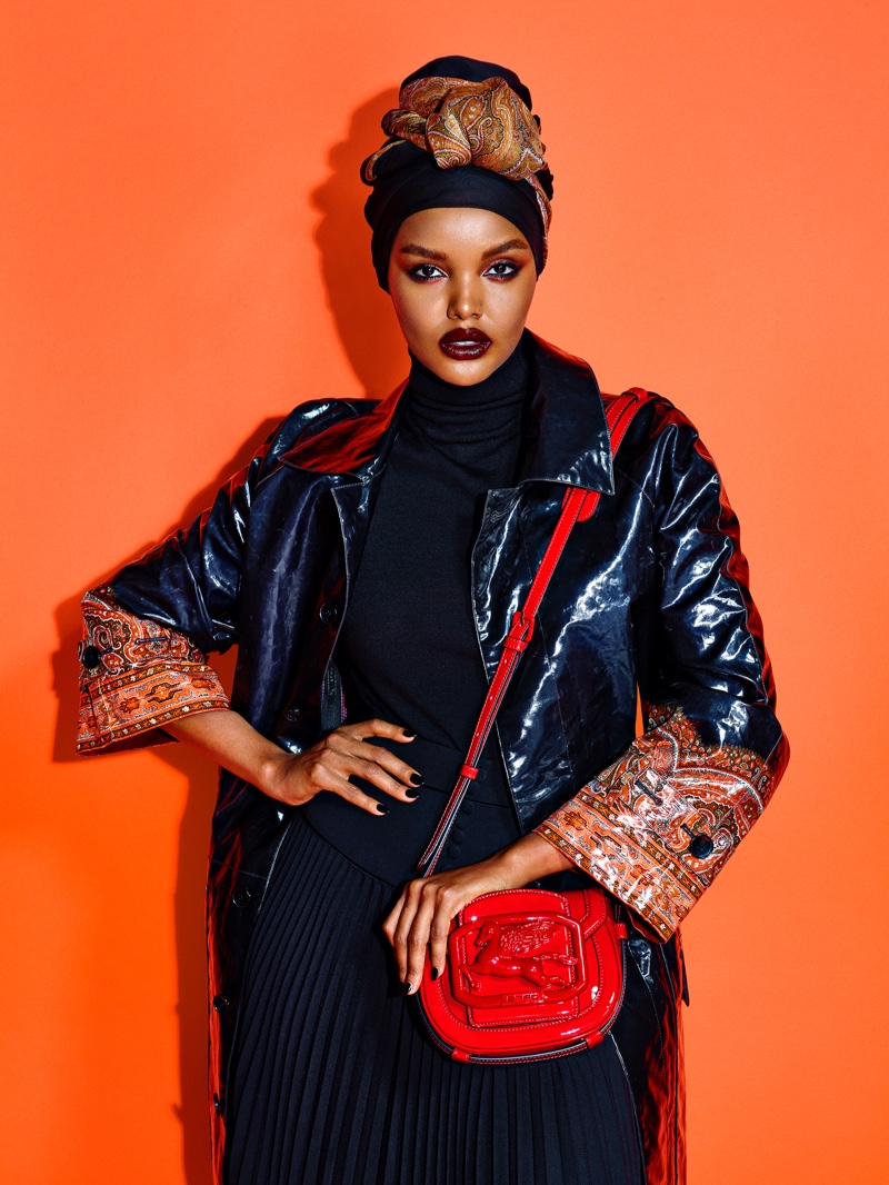 Halima Aden fronts Etro Pegasus Club campaign.