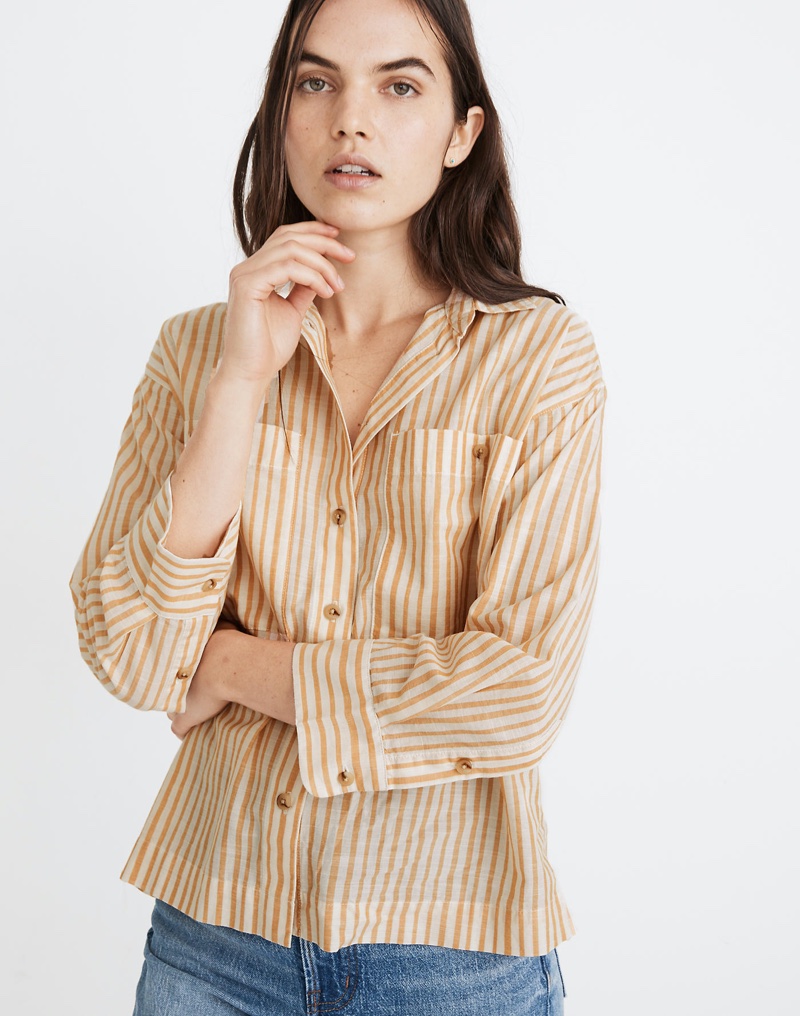 Madewell Boxy Workwear Shirt in Stripe $75