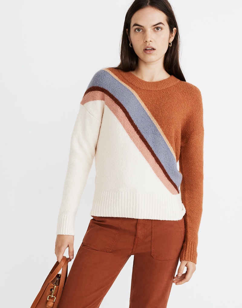 Madewell Striped Lyford Pullover Sweater $89.50