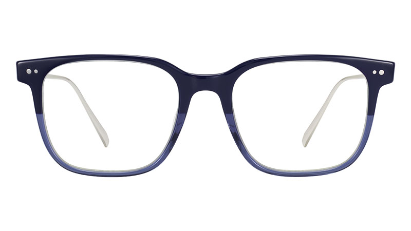 Warby Parker Caleb Glasses in Midnight Fade with Polished Silver $145