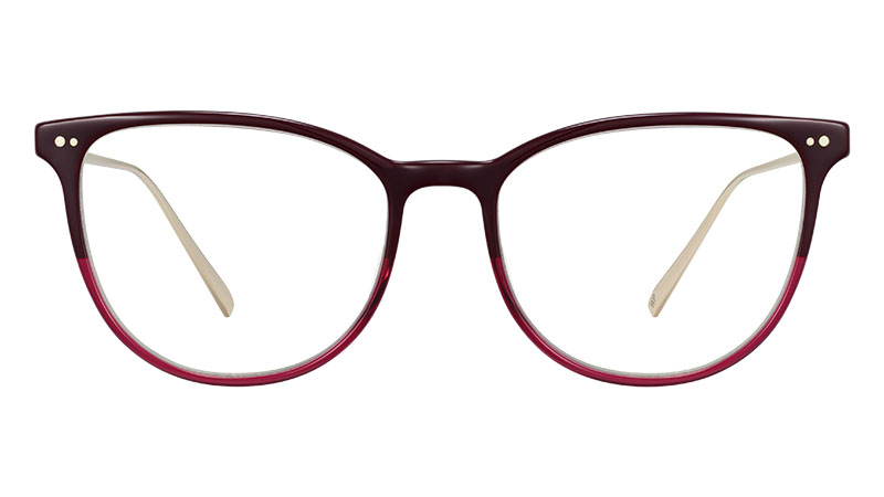 Warby Parker Maren Glasses in Oxblood Fade with Polished Gold $145