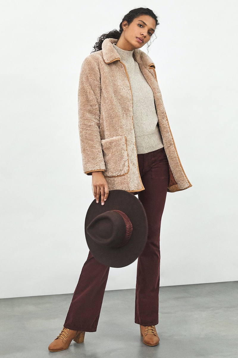 Anthropologie Amina Sherpa Coat $268