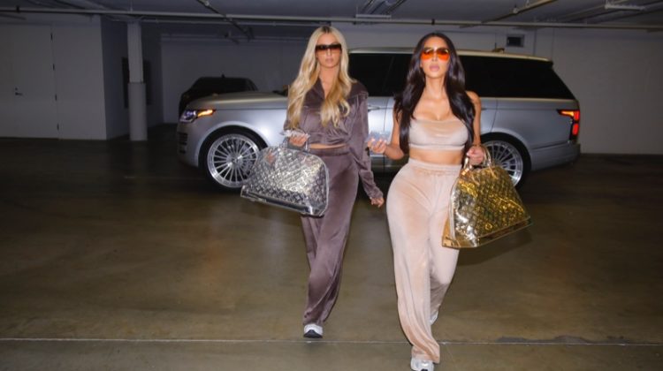 Paris Hilton and Kim Kardashian star in SKIMS Velour campaign.