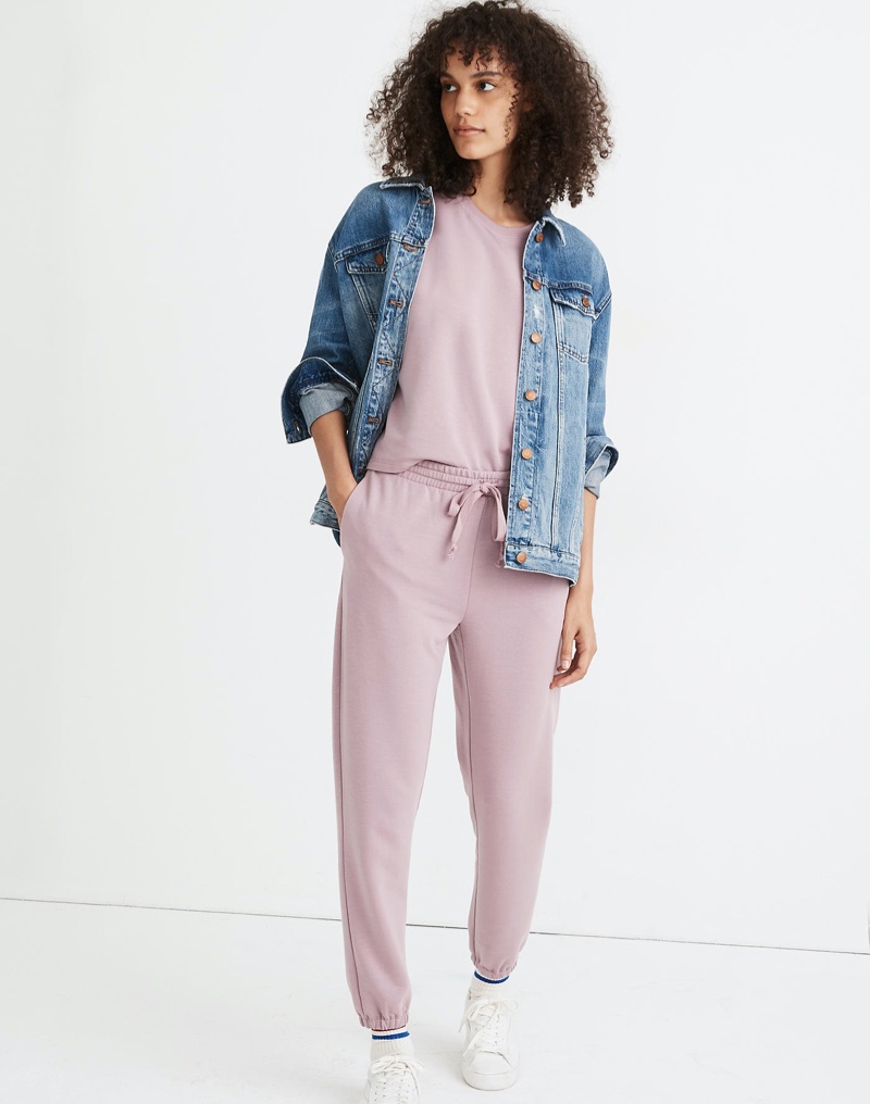 MWL Superbrushed Easygoing Sweatpants in Smoky Lilac $75