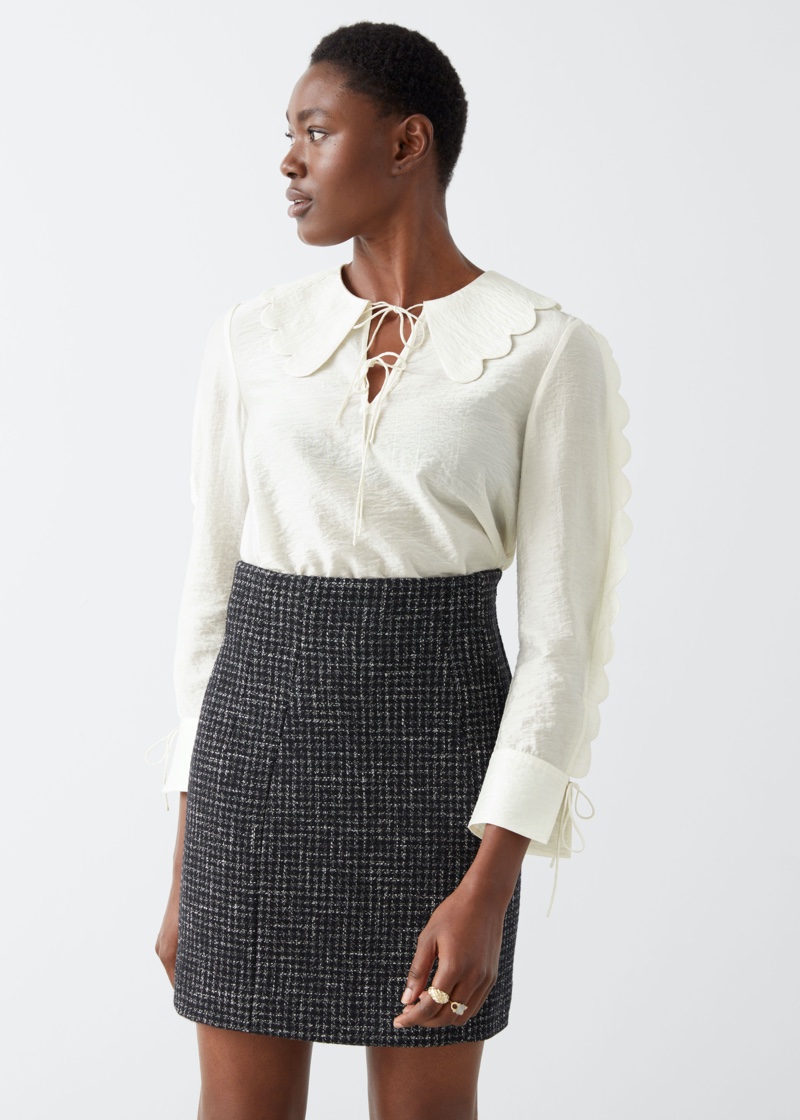 & Other Stories Wool Blend Mini Skirt $69