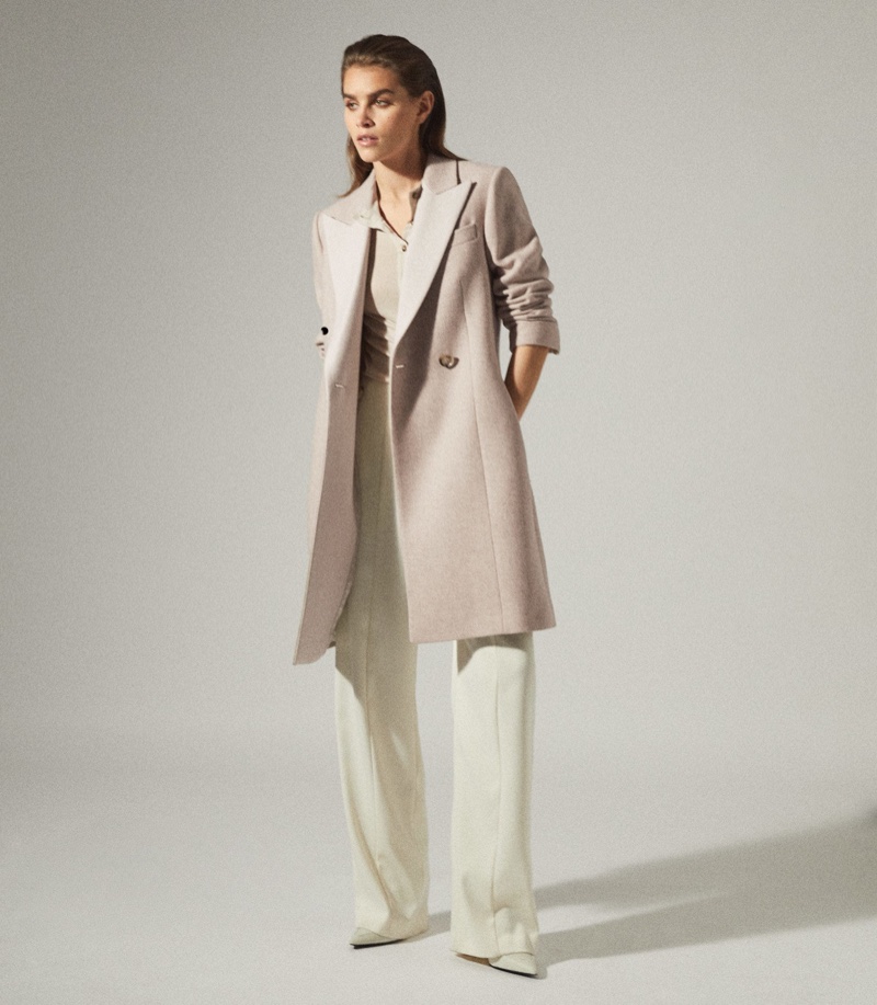 Reiss Mandie Contrast Collar Overcoat $620