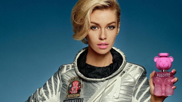 Stella Maxwell stars in Moschino Toy 2 Bubblegum fragrance campaign.