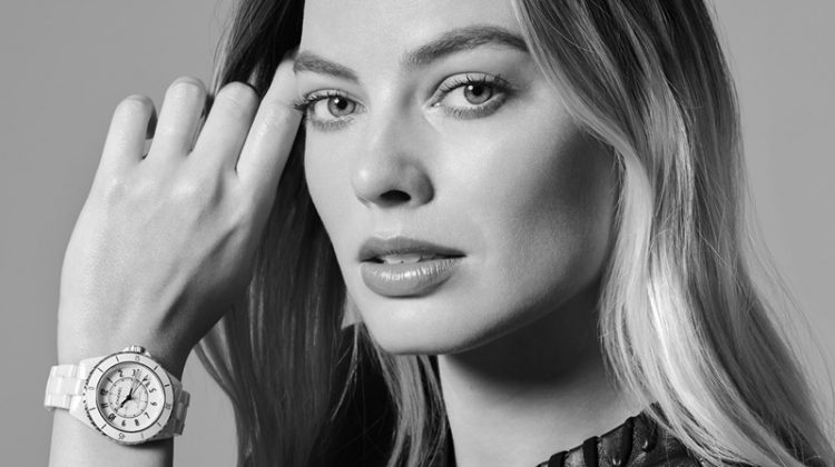 Margot Robbie stars in Chanel J12 Watch campaign.