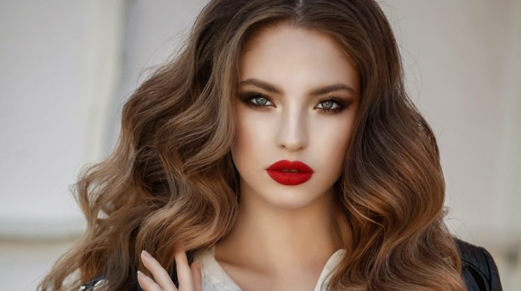 Model with Hair Extensions