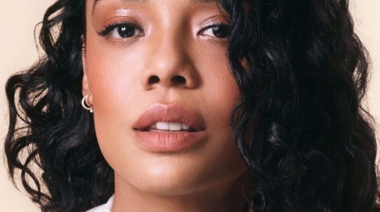 Tessa Thompson Armani Beauty Announcement Face