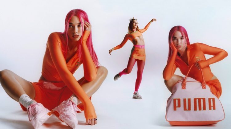 Orange Tracksuit Dua Lipa PUMA Flutur