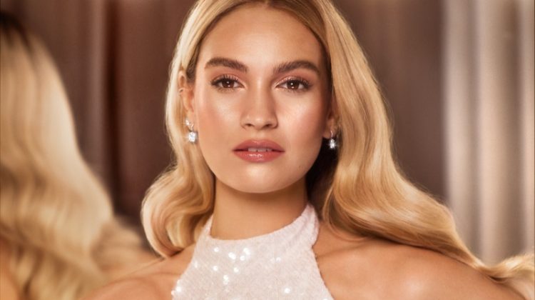 Lily James Charlotte Tilbury Magic Cream Campaign