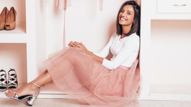 Woman Pink Tutu Skirt Closet