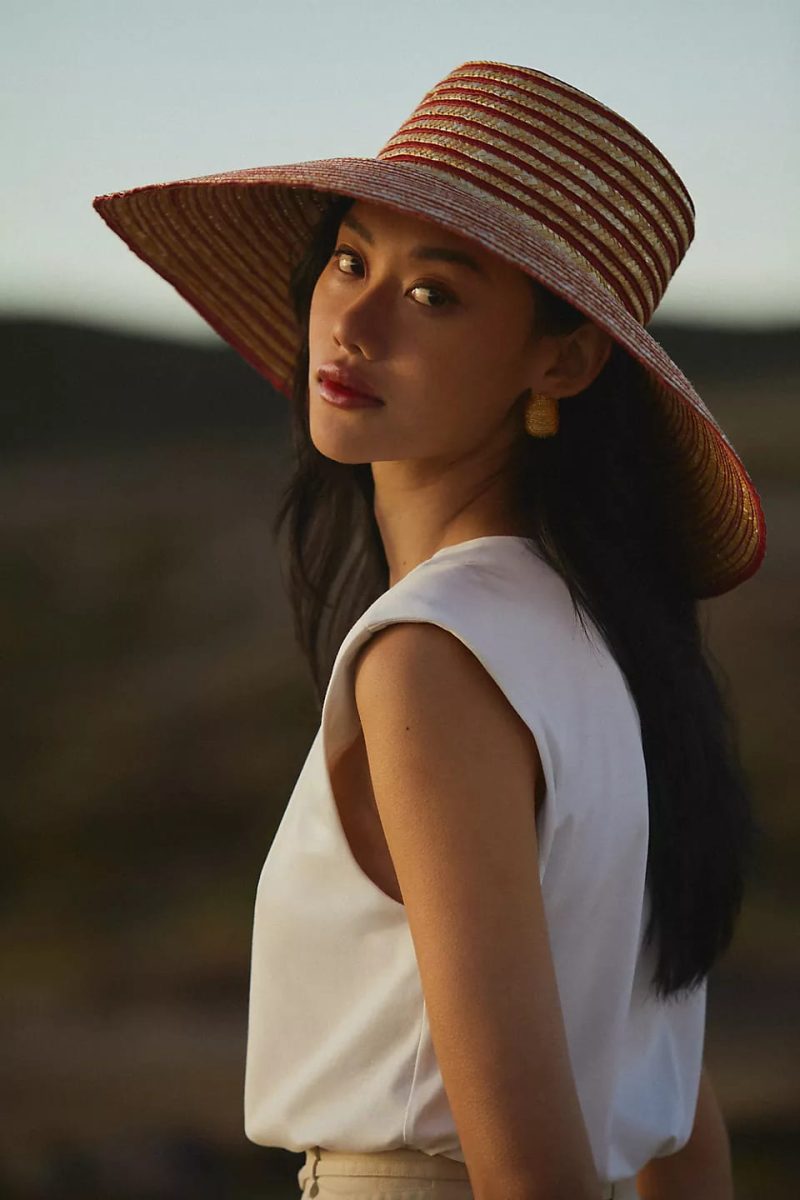 Anthropologie Striped Straw Hat $78