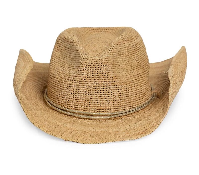 Hat Attack Raffia Crochet Cowboy Hat $165