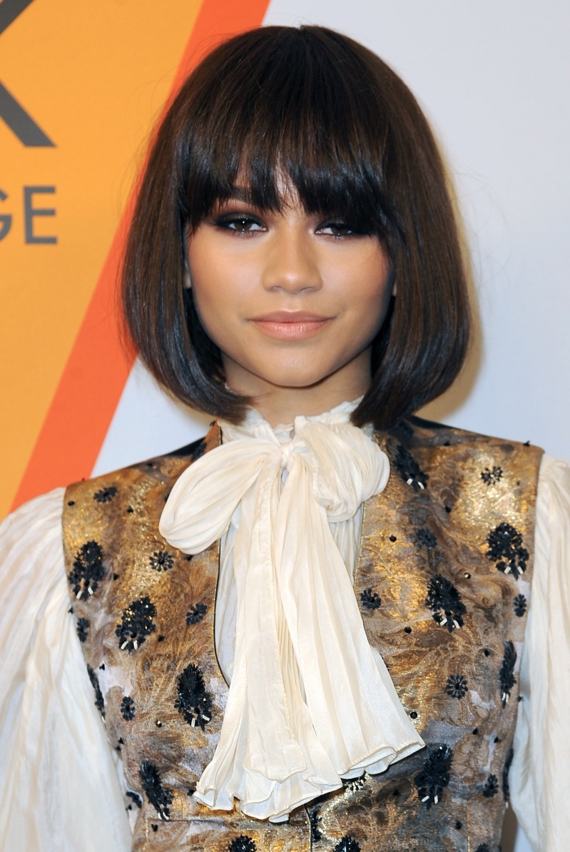 Zendaya Short Hair Bangs LV