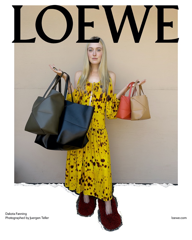 Dakota Fanning LOEWE Pre-Spring 2024 Ad Campaign