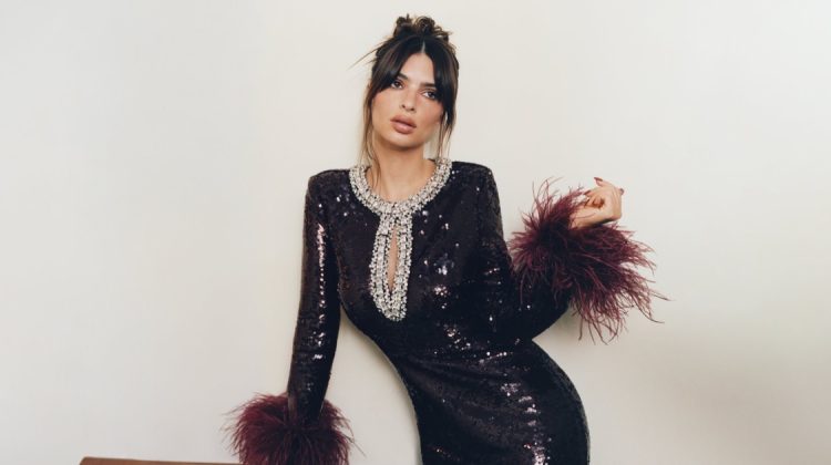 Emily Ratajkowski Self-Portrait Evening Wear Featured