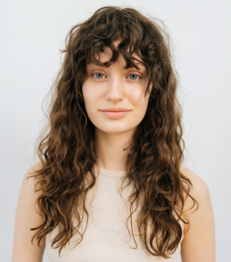 Shag Haircut Curly Texture Long