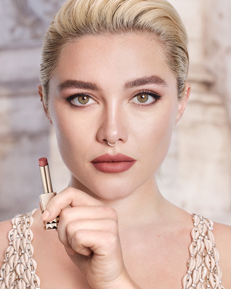 Florence Pugh Valentino Spike Lipstick 2024 Ad