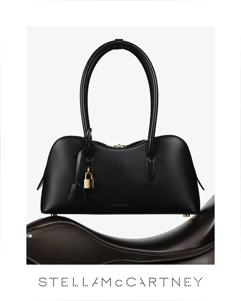 A closer look at the Stella Ryder bag, inspired by the silhouette of a horse's neck.